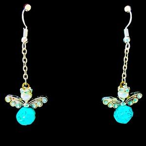 Fairytale Guardians Turquoise Handcrafted Earrings